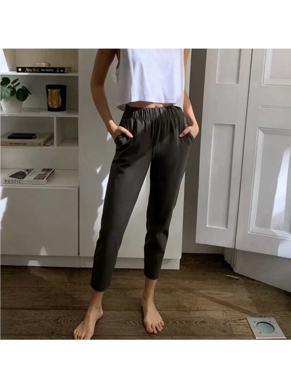 ARITZIA THE GROUP BY BABATON Weekender Pant Black Sz 2XL Minimalist Comfy